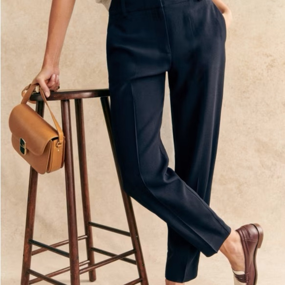 Sézane Navy Gustavo Trousers